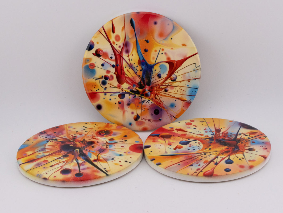 Clearance  Lowest price anywhere  - 144  Ceramic Coaster, sublimation Glossy Coating, ready to add your own designs, 100mm diameter.
