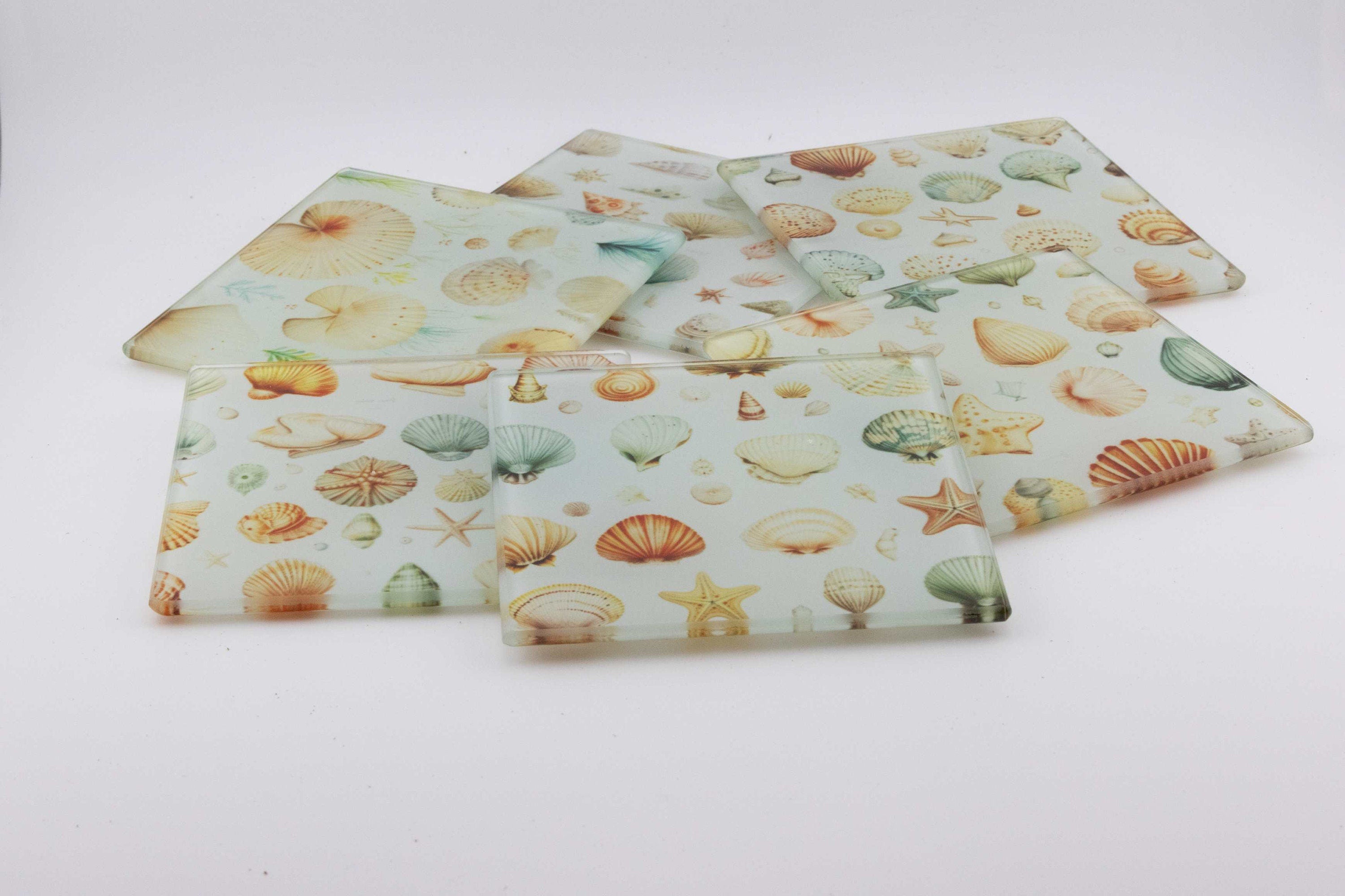 120 Blank Premium Sublimation  Square Glass Coasters-- Photo sample shows printed,