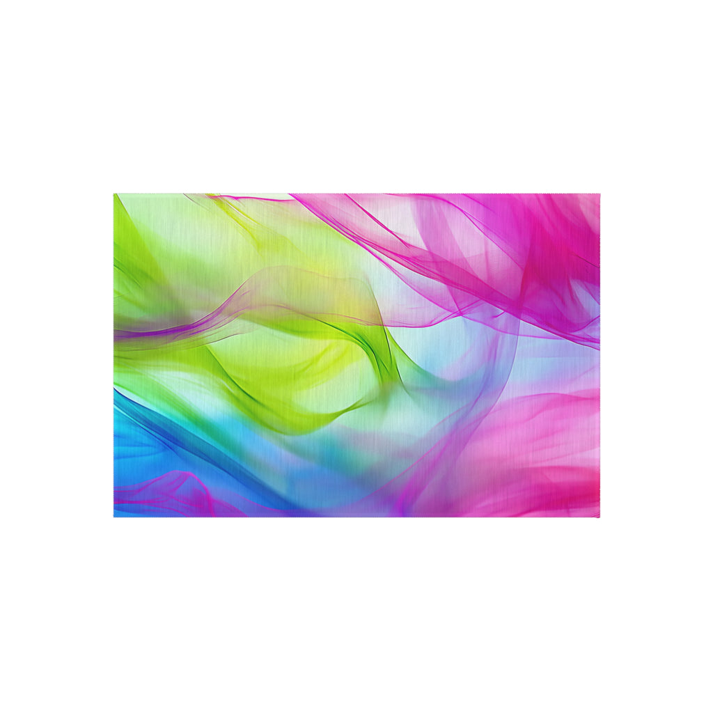 Silk Smoke Waves Outdoor Rug – Flowing Abstract Art