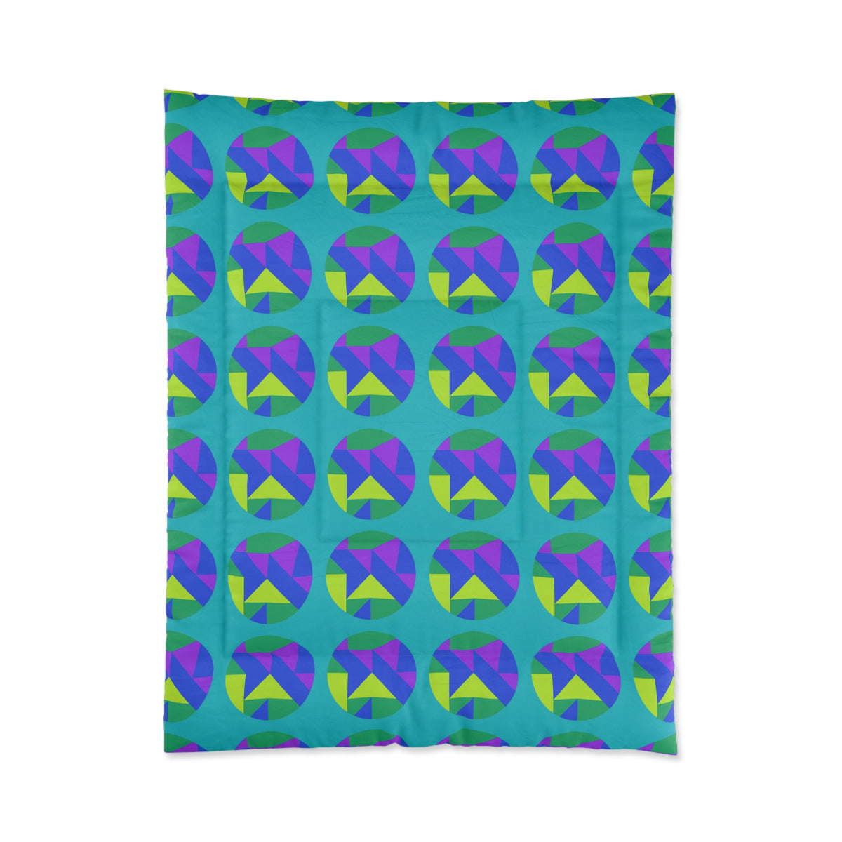 Broken Circle Planes Comforter – Peacock Jewel