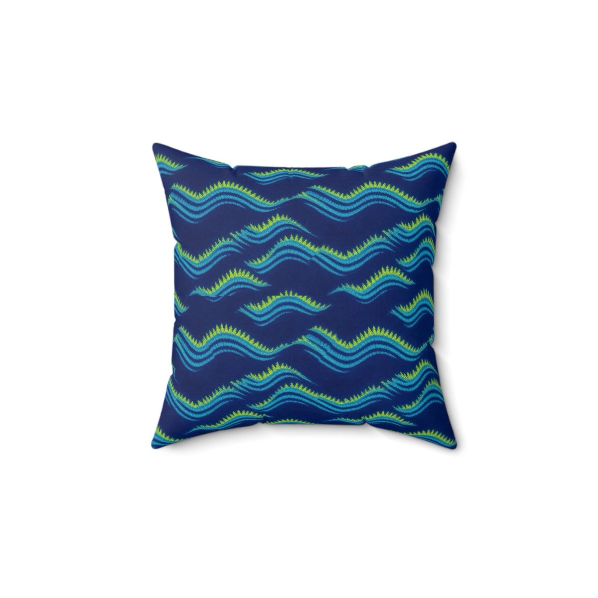 Pleat Wave Dye Faux Suede Cushion – Shibori Dye Pattern