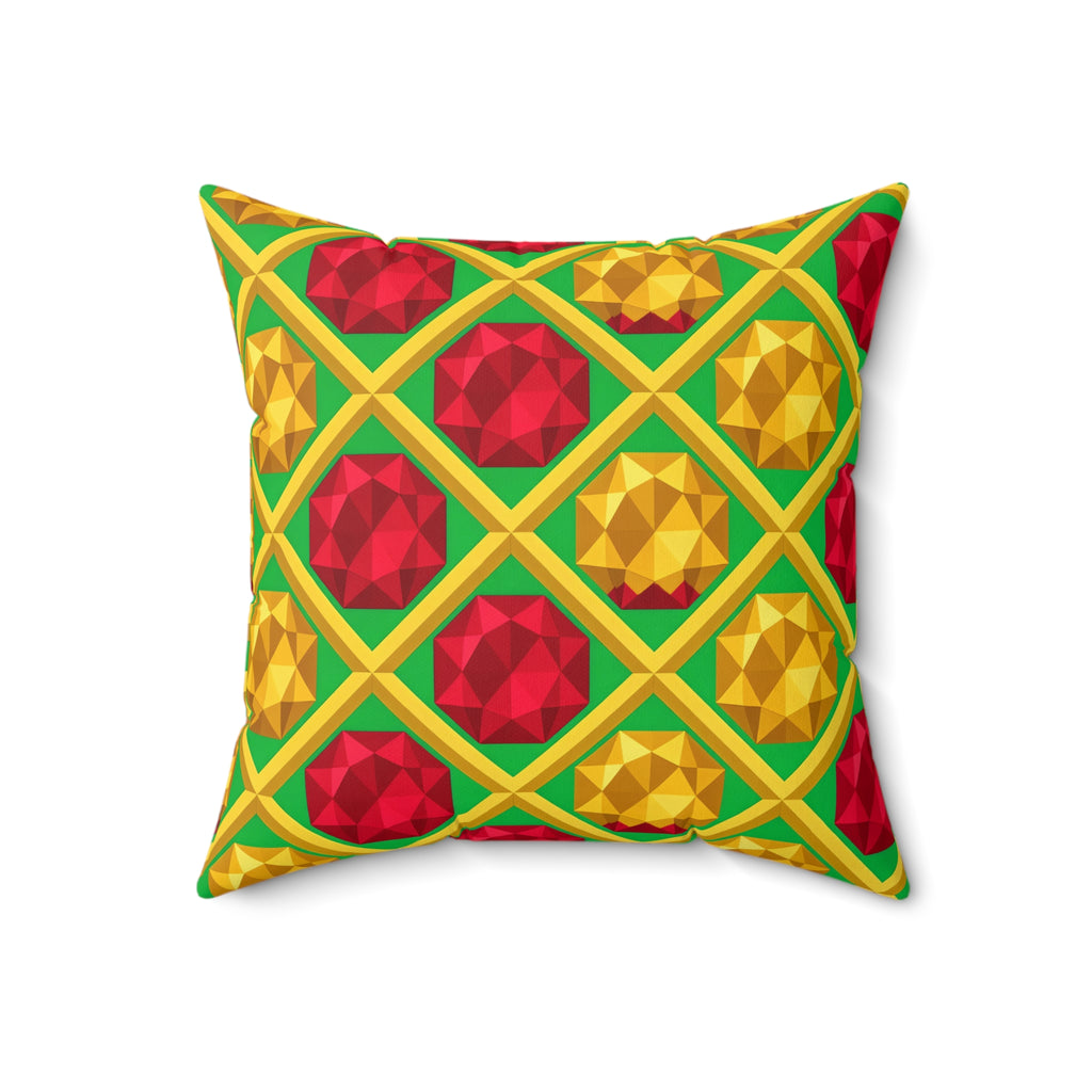 Giant Prism Diamond Lattice Faux Suede Cushion – Diamond Lattice Pattern