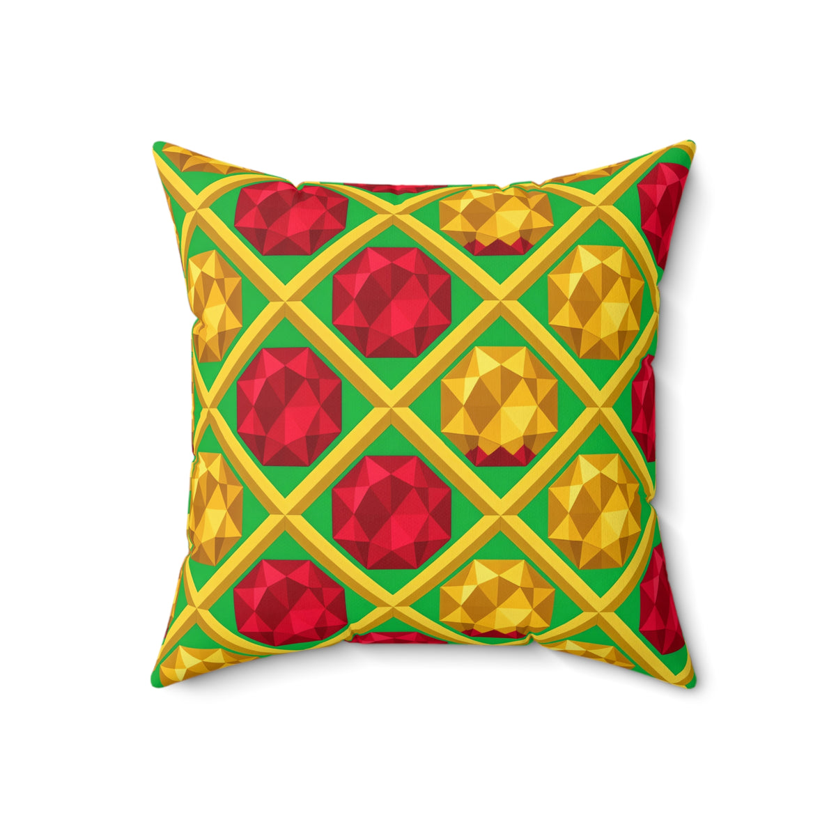 Giant Prism Diamond Lattice Faux Suede Cushion – Diamond Lattice Pattern