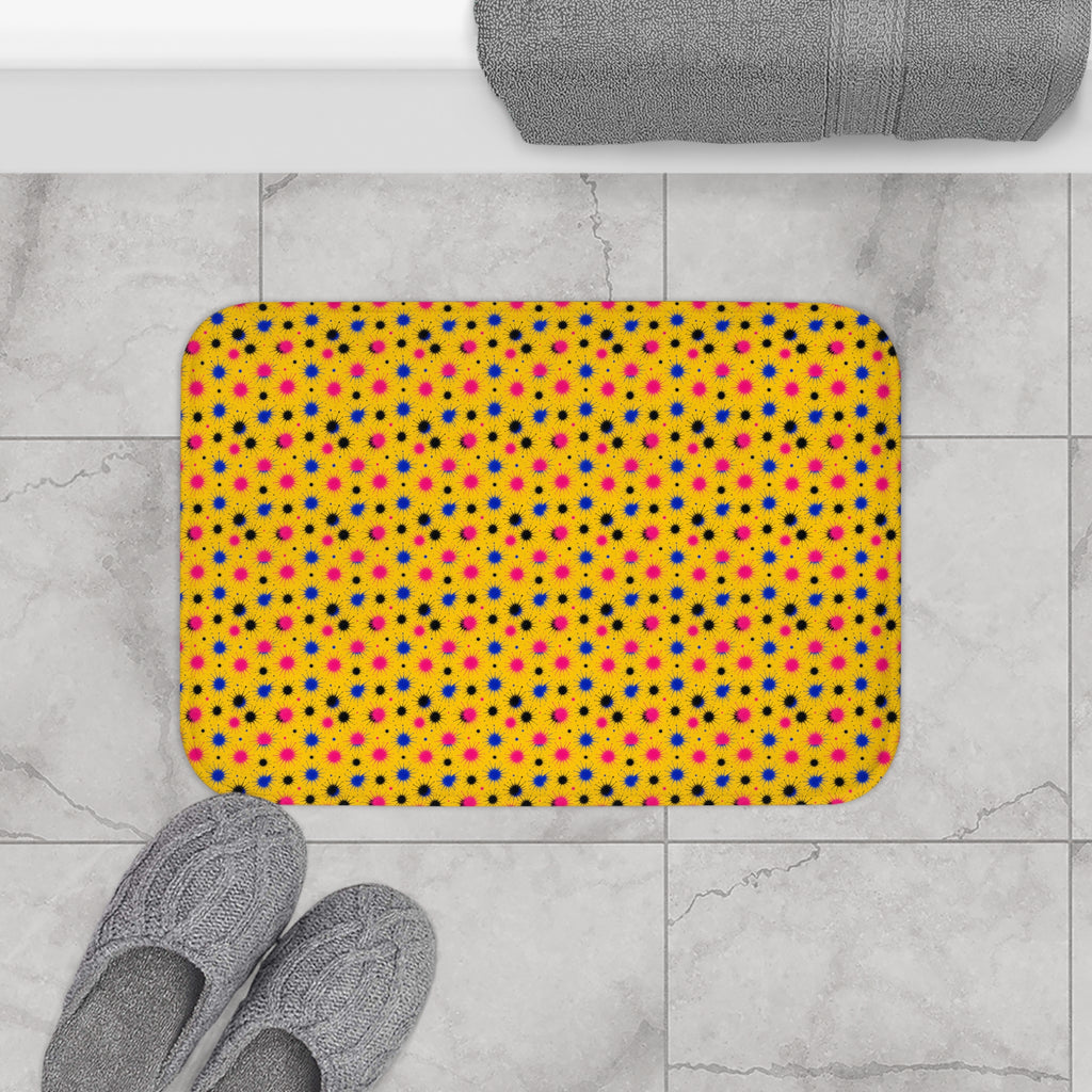 Splash Crowns Bath Mat – Ink Splash Pattern