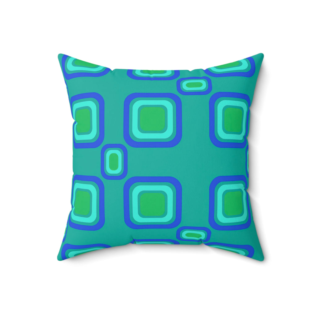 Big Ripple Squares Faux Suede Cushion – Ocean Jewel