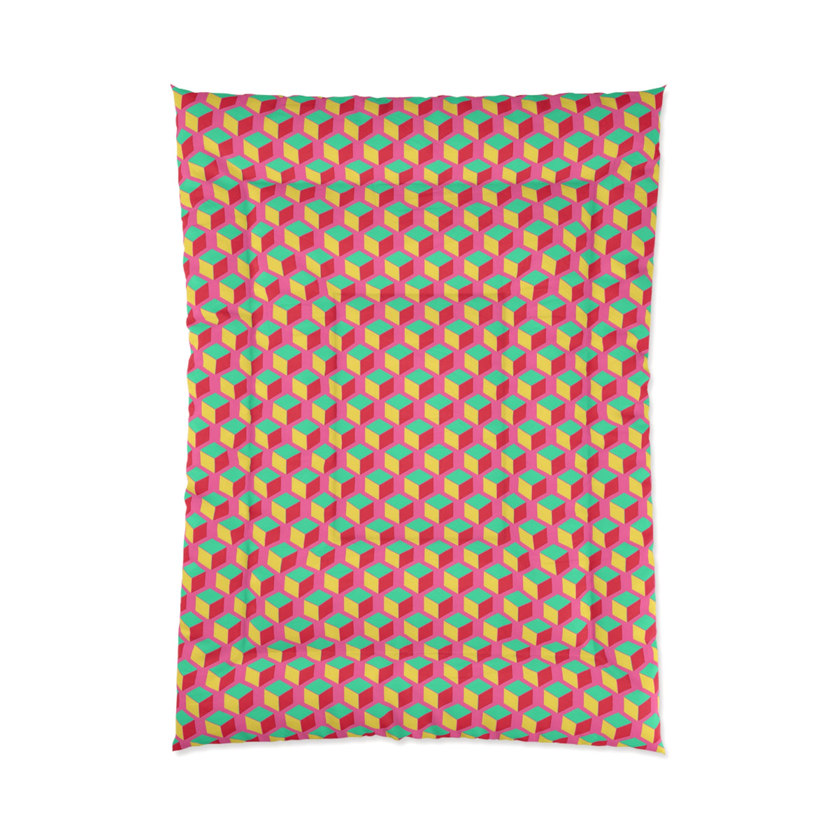 Giant Faceted Cubes II Comforter – Candy Christmas