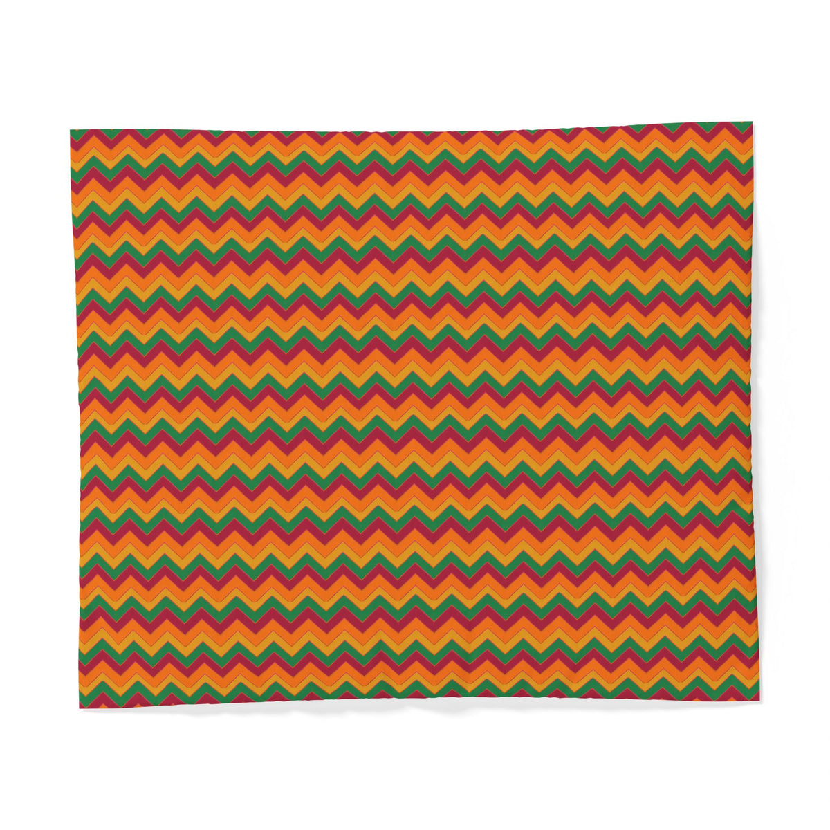 Jewel Chevron Bands Cotton Duvet Cover – Cranberry Spice
