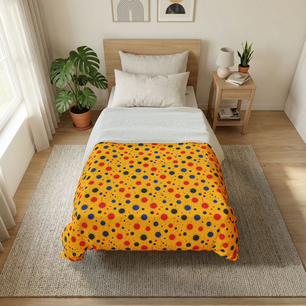 Blot Burst Cotton Duvet Cover – Ink Splash Pattern