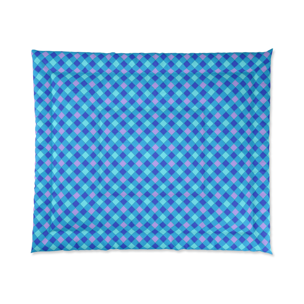 Jewel Harlequin Check Comforter – Ice Jewel