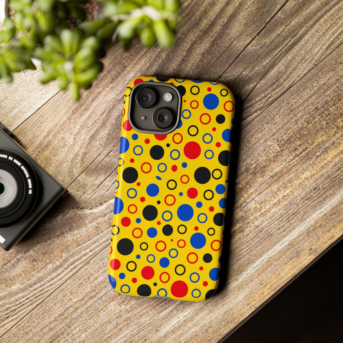 Bubble Outlines Tough Phone Case – Pop Abstract Pattern