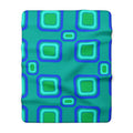 Big Ripple Squares Sherpa Fleece Blanket – Ocean Jewel