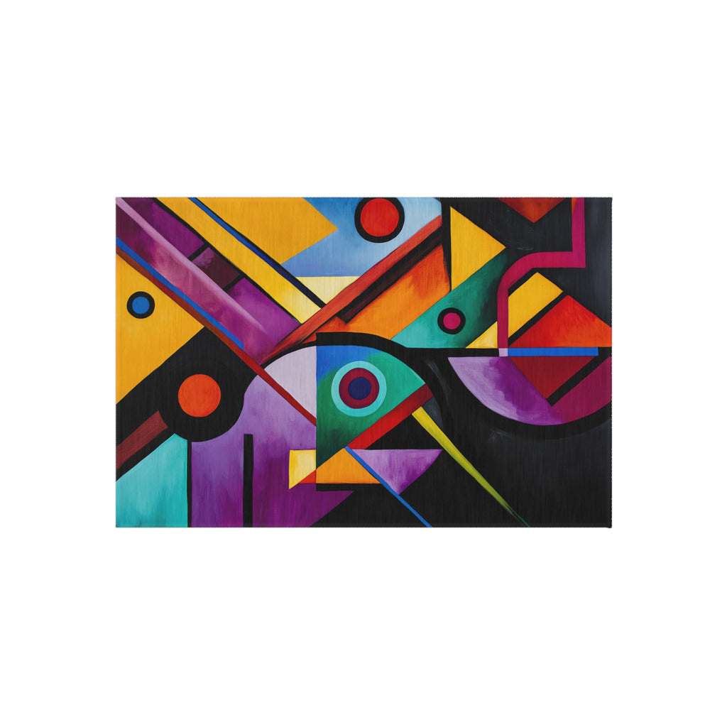 Geometric Night Rhythm Outdoor Rug – Geometric Abstract Art