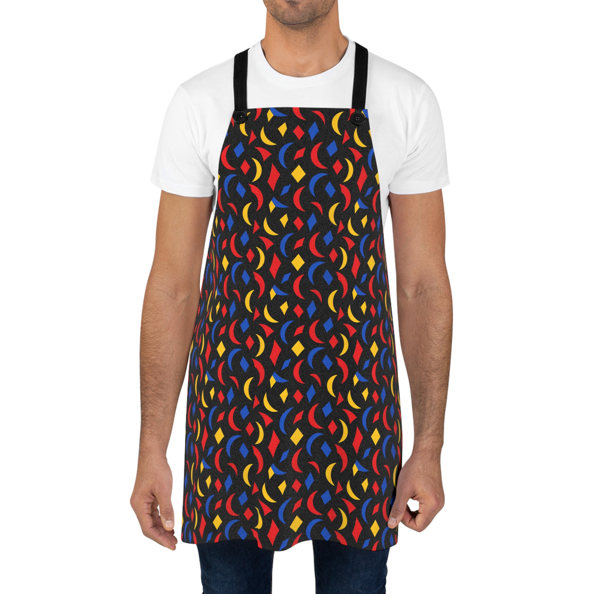 Crescent Scatter Apron – Cut-Paper Abstract Pattern