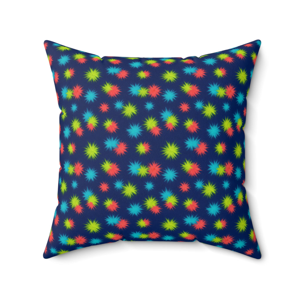Dye Drop Spread Faux Suede Cushion – Tie-Dye Pattern