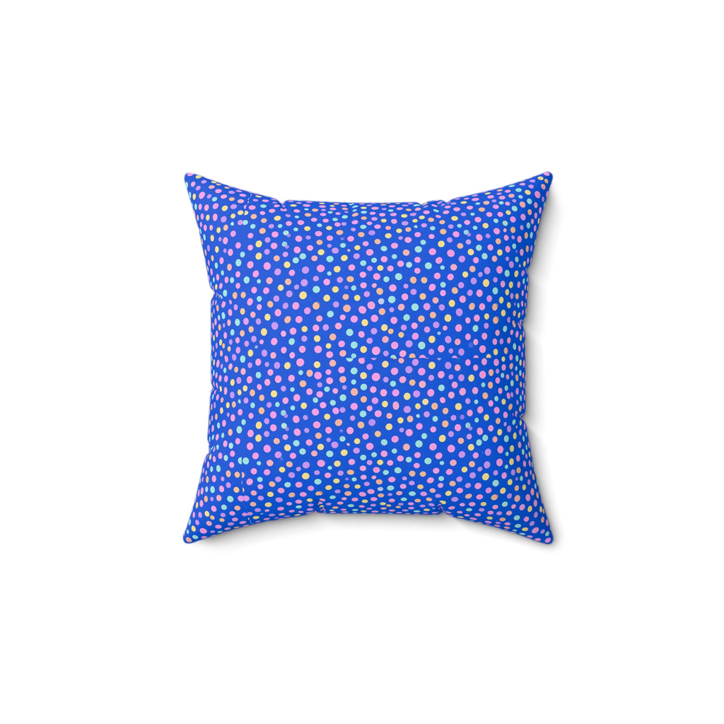 Sugar Confetti Faux Suede Cushion – Soft Abstract Pattern