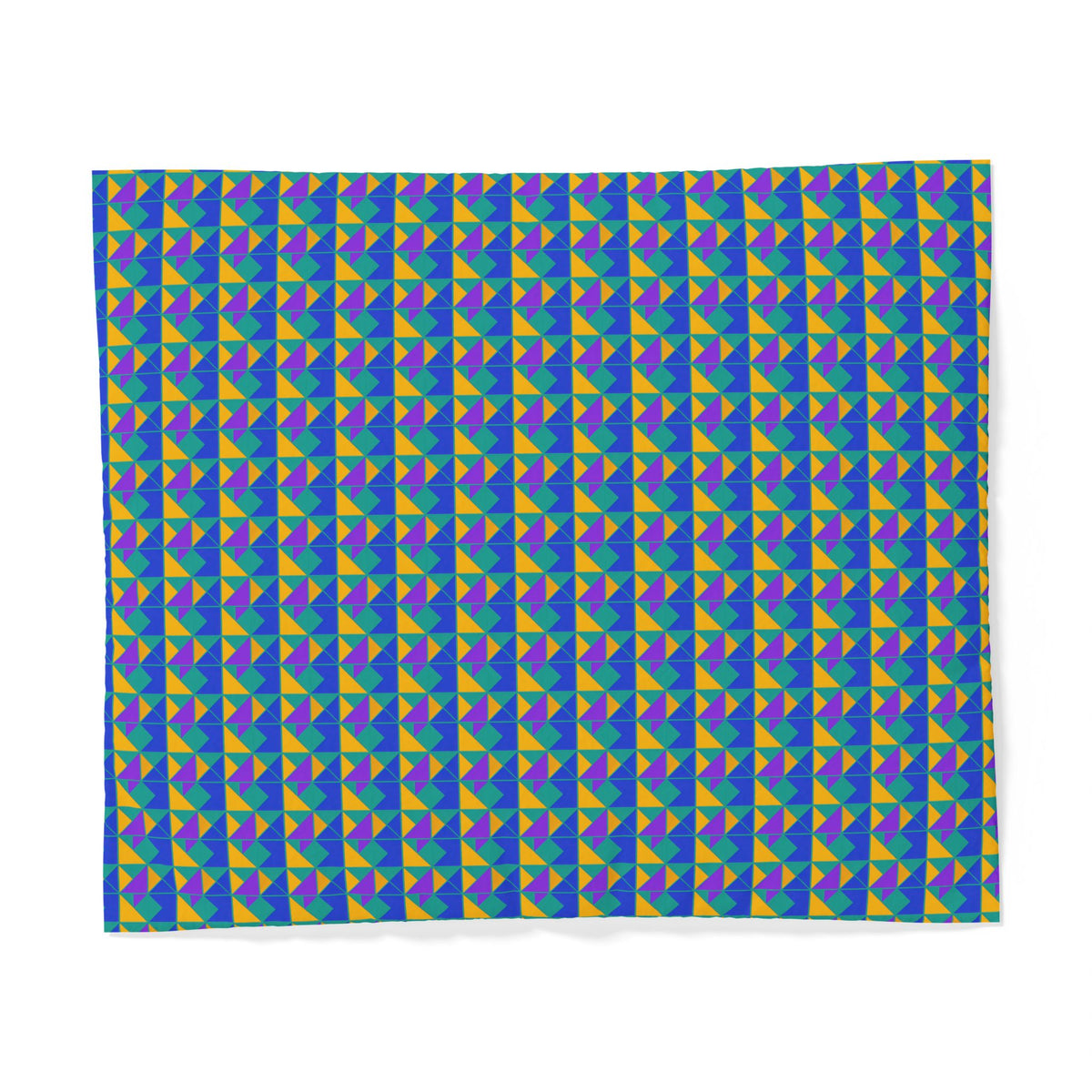 Jewel Block Quilt Cotton Duvet Cover – Peacock Jewel