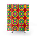 Mega Ring Grid Shower Curtain – Abstract Circles Pattern