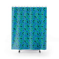 Squiggle Strokes Shower Curtain – Peacock Jewel