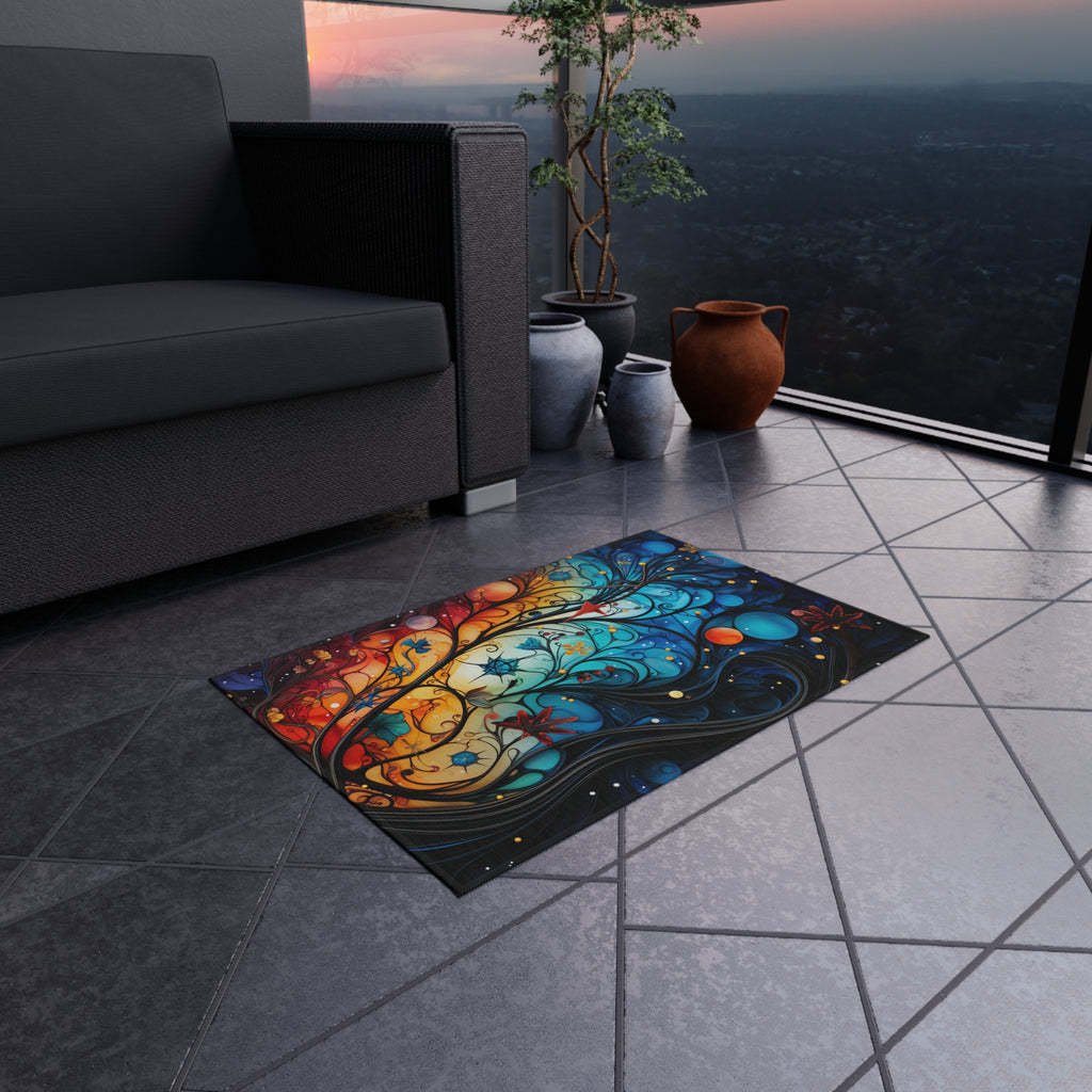 Cosmic Swirl Garden Outdoor Rug – Cosmic Swirl Art