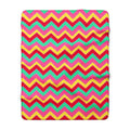 Jewel Chevron Bands Sherpa Fleece Blanket – Candy Christmas