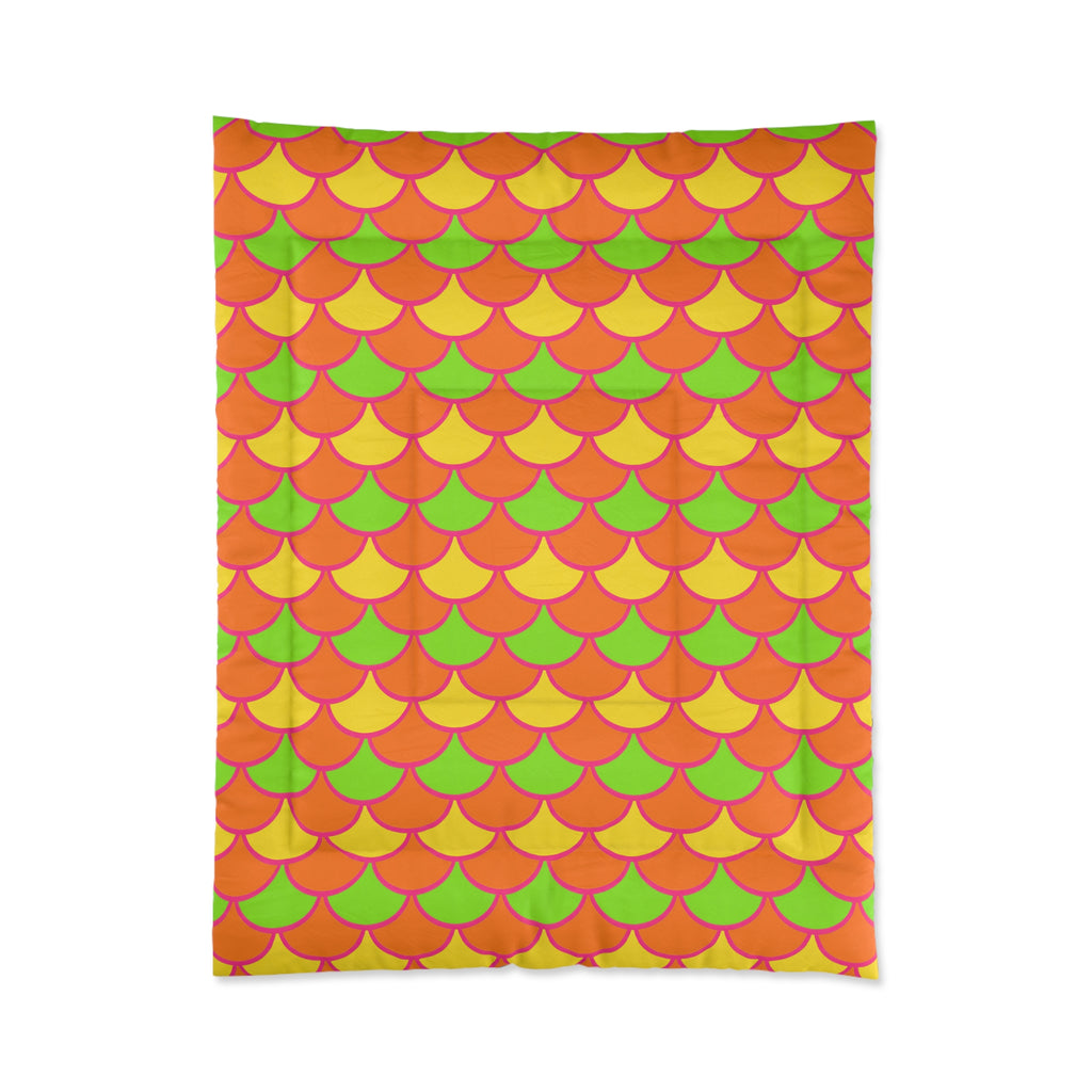 Big Jewel Scales II Comforter – Hot Citrus Festive