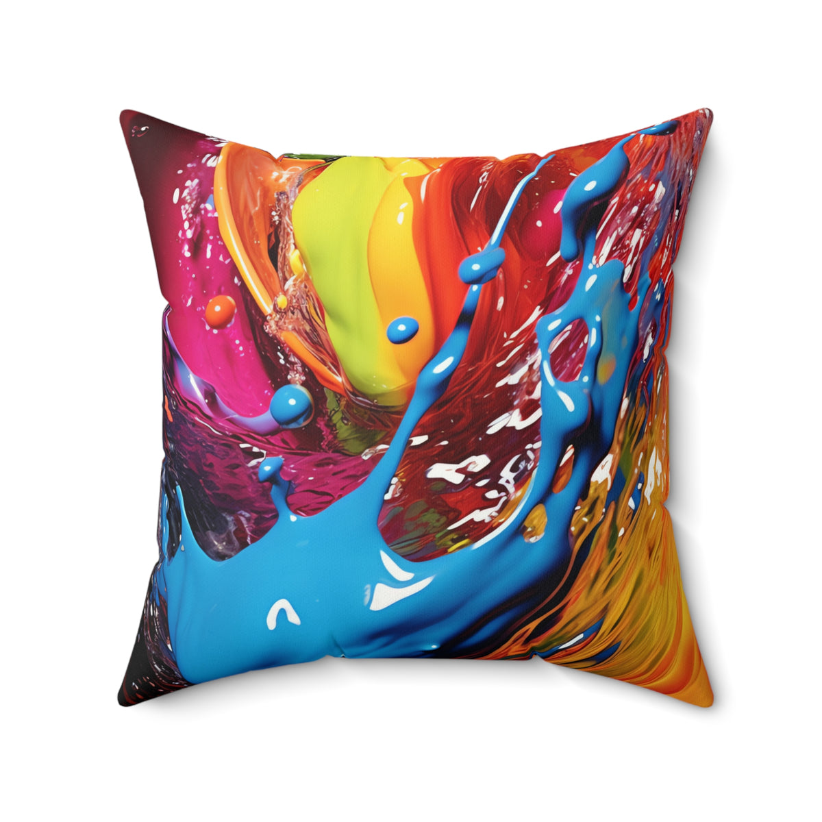 Paint Splash Wave Faux Suede Cushion – Splash Art