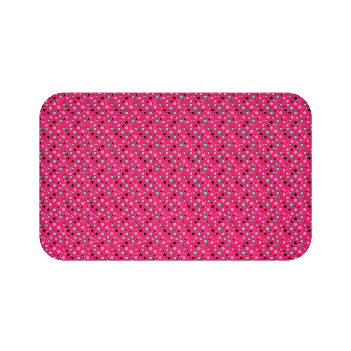 Blot Burst Bath Mat – Candy Pop on Raspberry