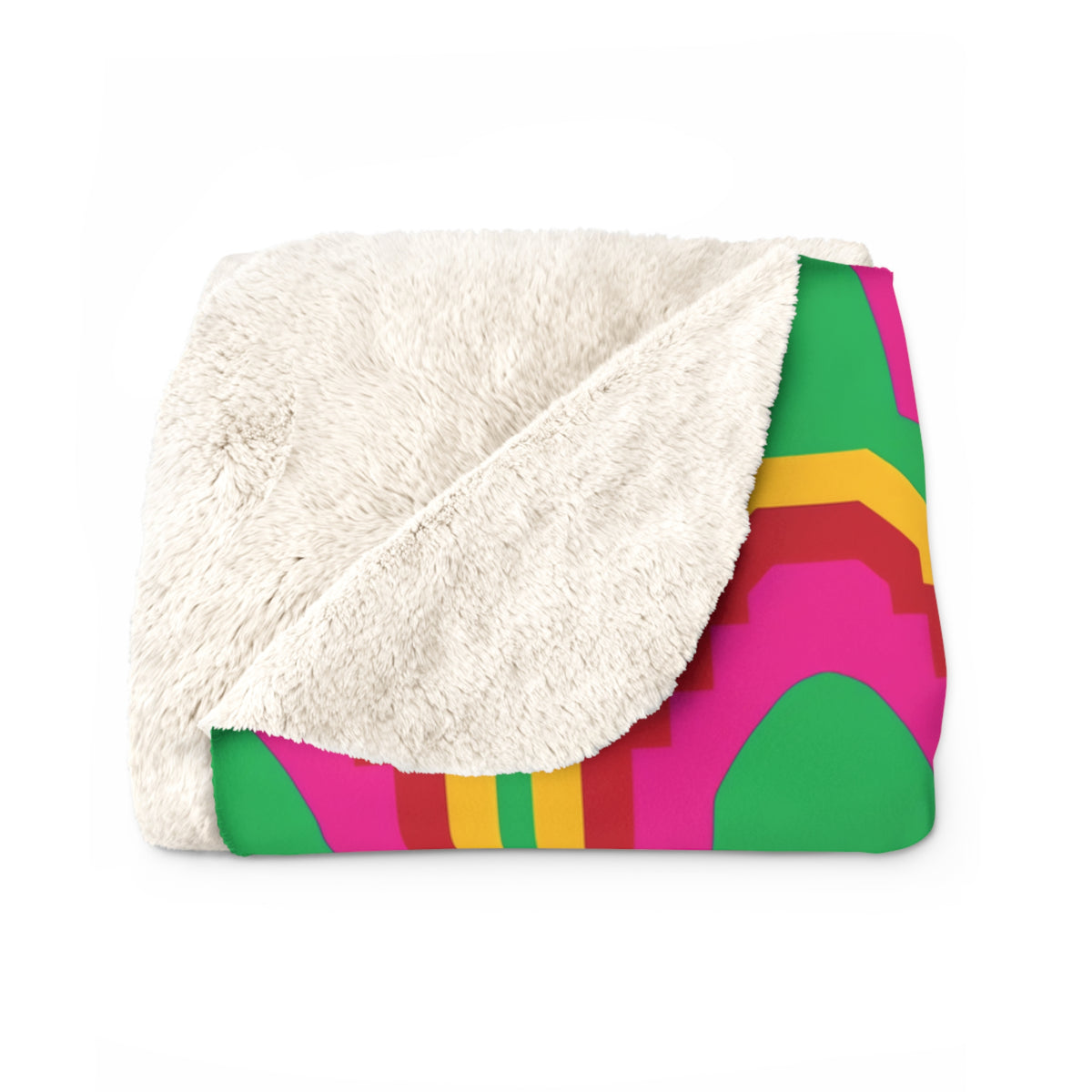 Grand Stepped Arches Sherpa Fleece Blanket – Art-Deco Arches Pattern