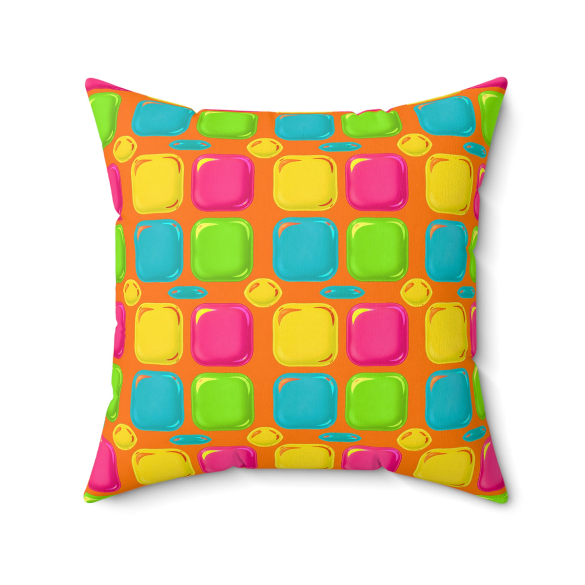 Giant Puffy Glass Cushions Faux Suede Cushion – Hot Citrus Festive