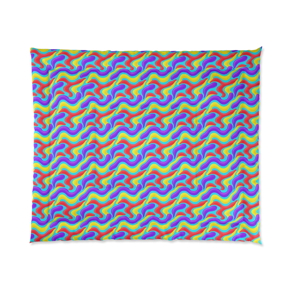 Liquid Band Ripple Comforter – Op-Art Fluid Bands Pattern