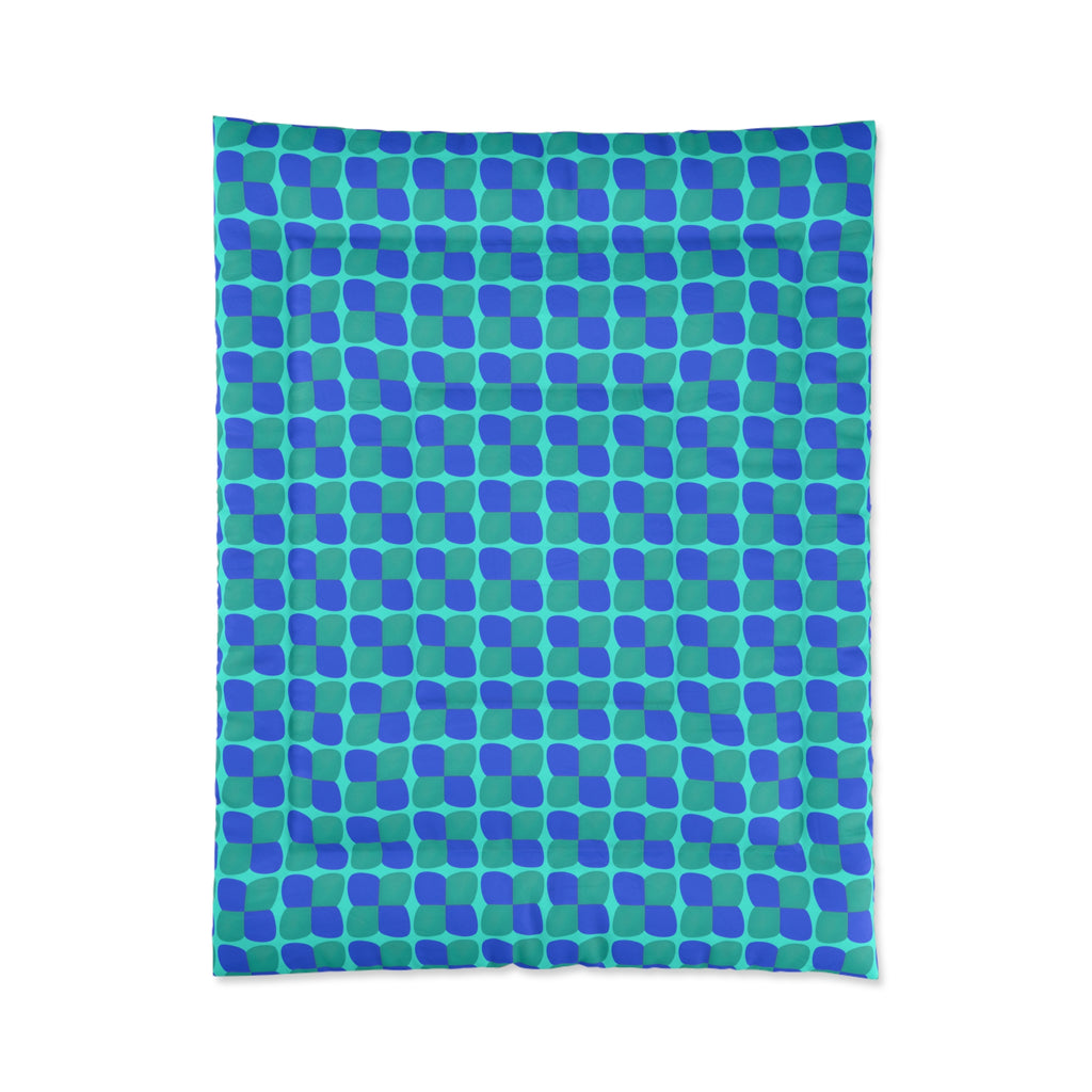Bold Bulge Checker Comforter – Ocean Jewel
