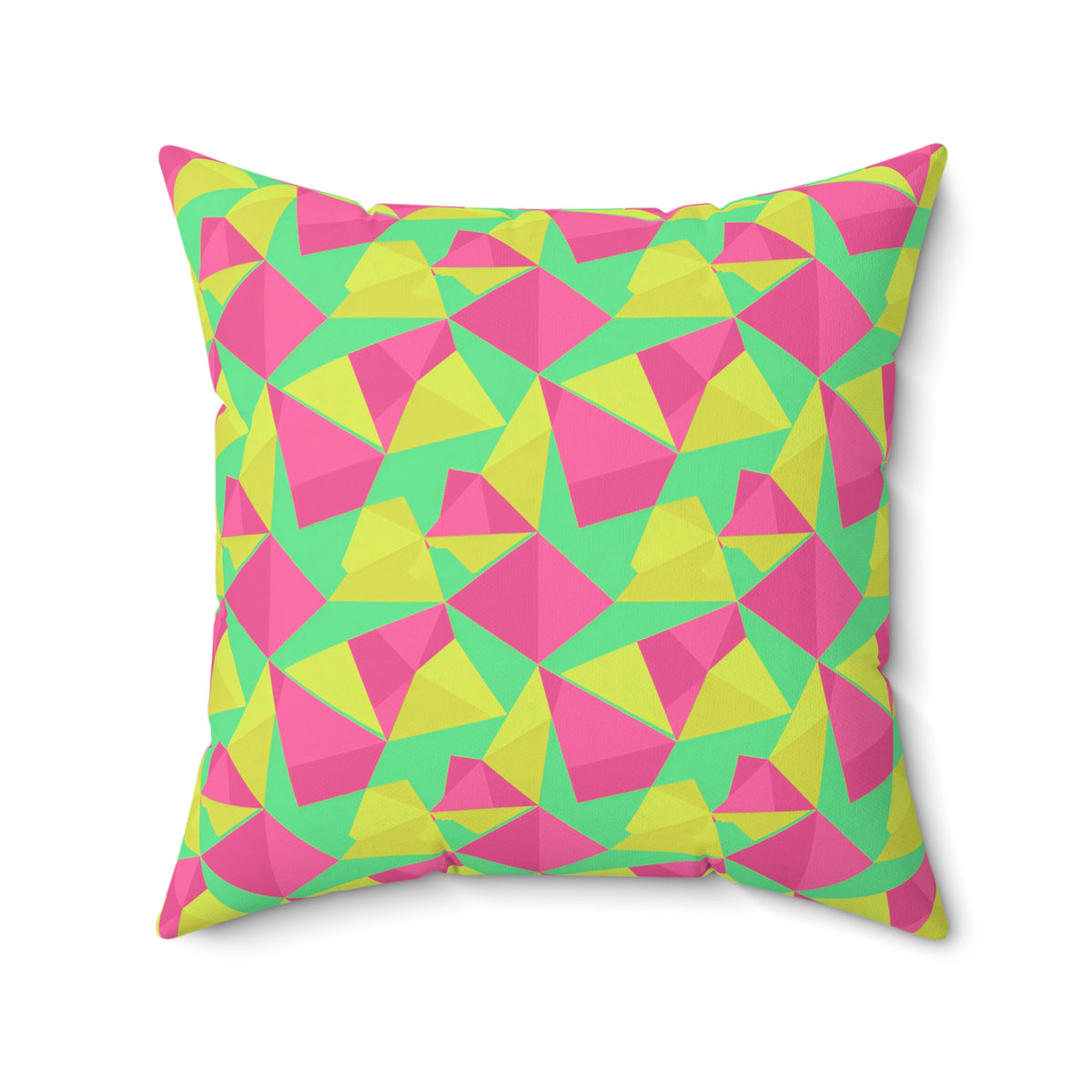 Faceted Gold Panels Faux Suede Cushion – Candy Christmas