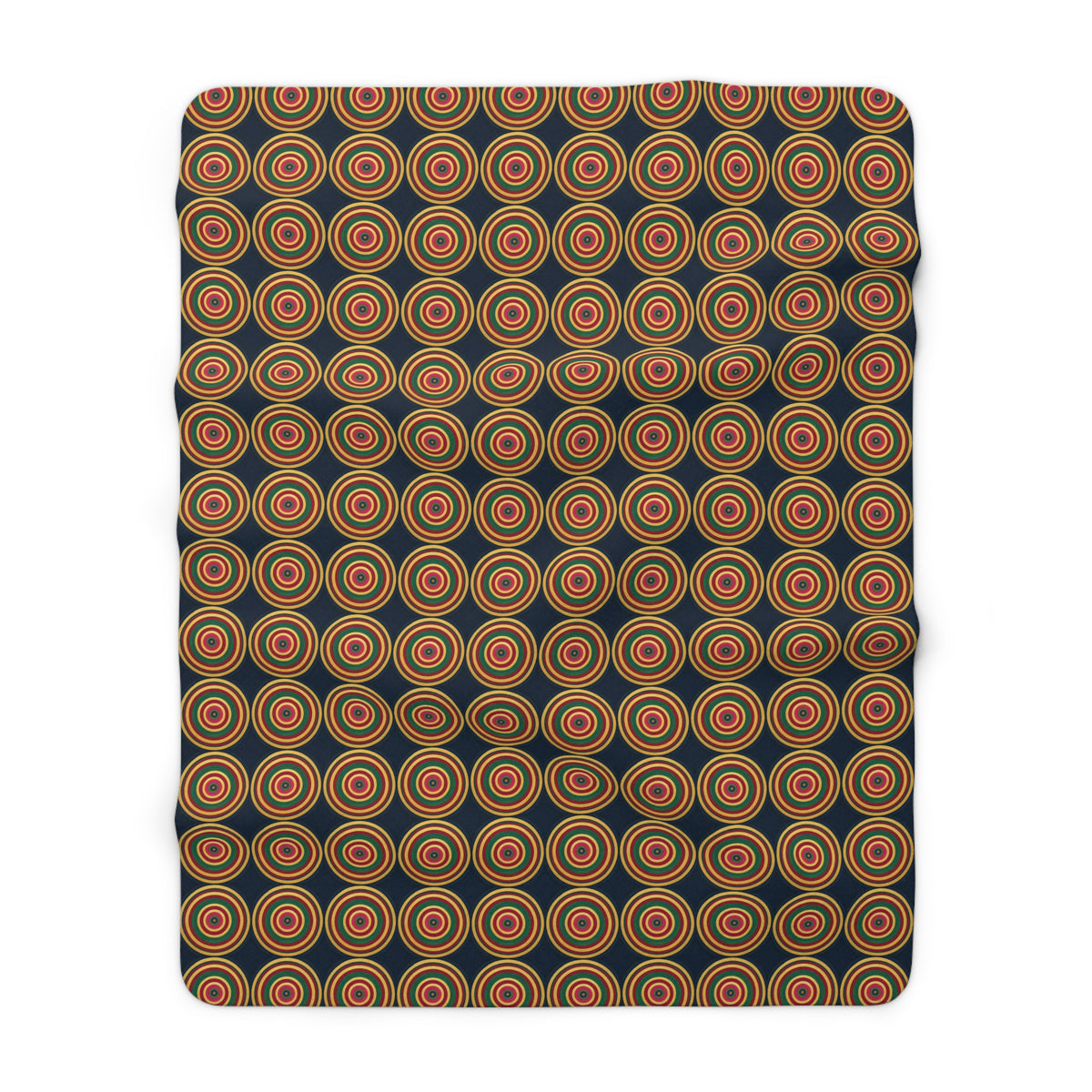 Op-Art Jewel Rings Sherpa Fleece Blanket – Kaleidoscopic Pattern