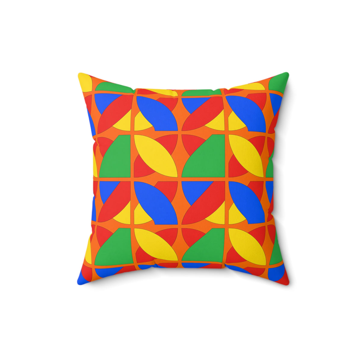 Cubist Arc Fragments Faux Suede Cushion – Cubist Abstract Pattern