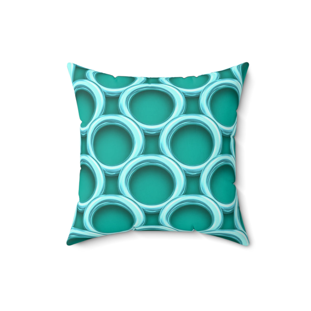 Big Gold Ring Weave Faux Suede Cushion – Peacock Jewel