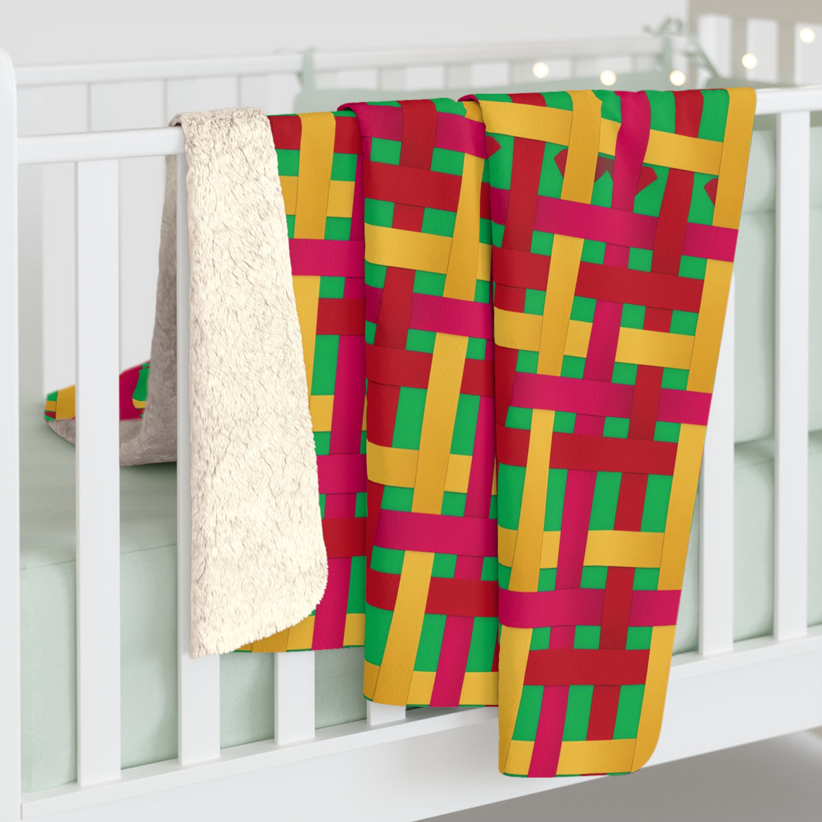 Big Jewel Ribbon Weave Sherpa Fleece Blanket – Ribbon Weave Pattern