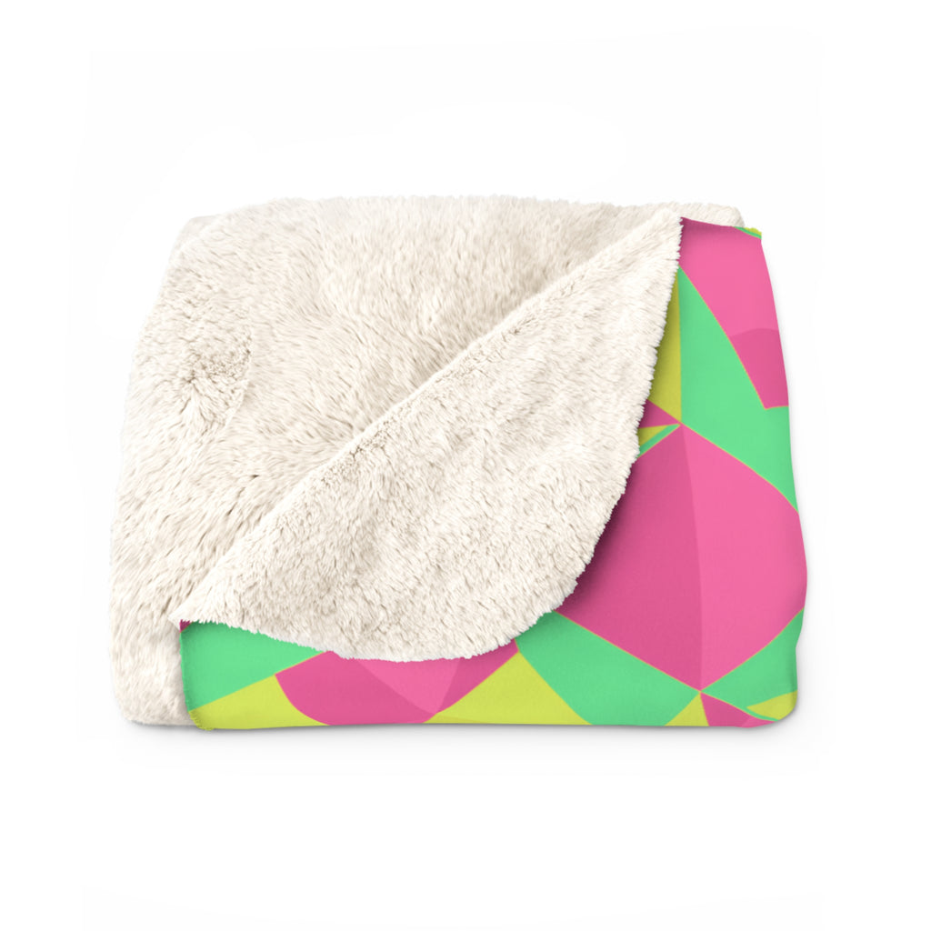 Faceted Gold Panels Sherpa Fleece Blanket – Candy Christmas
