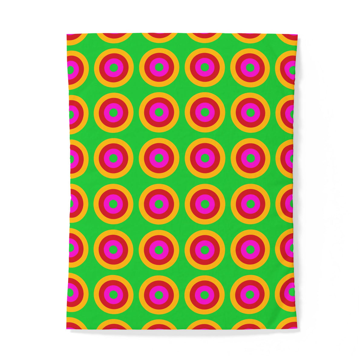 Giant Op-Art Jewel Rings Cotton Duvet Cover – Op-Art Concentric Circles Pattern