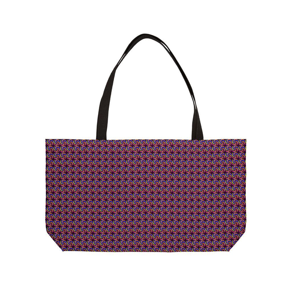 Spiral Stripe Swirls Weekender Tote Bag – Psychedelic Op-Art Pattern
