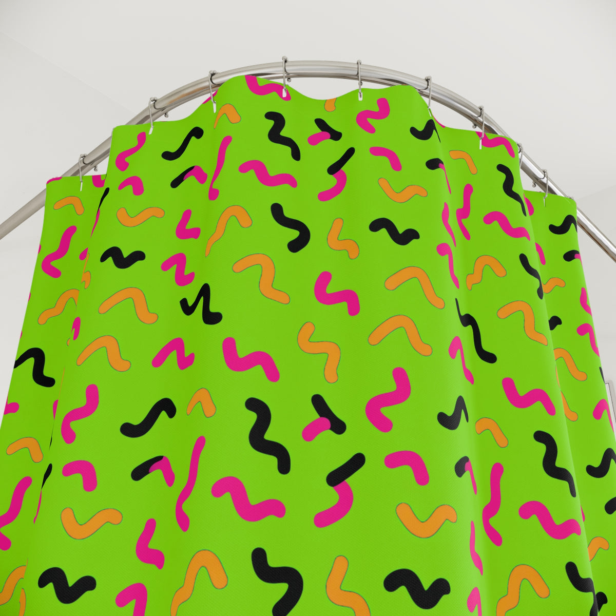 Squiggle Strokes Shower Curtain – Tropical Punch