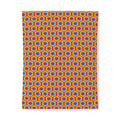 Concentric Hexagon Ripple Cotton Duvet Cover – Op-Art Hexagons Pattern