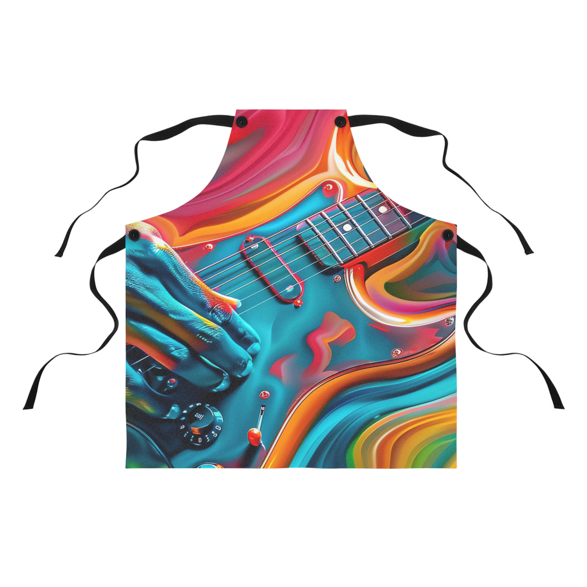 Psychedelic Guitar Hands Apron – Psychedelic Music Art