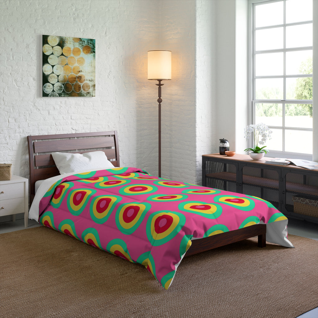 Giant Op-Art Jewel Rings Comforter – Candy Christmas