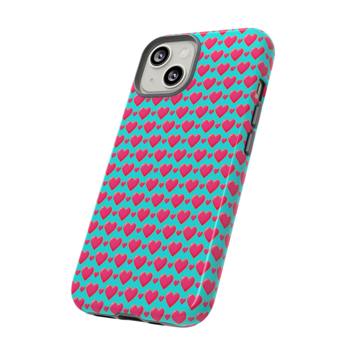 Heart Bubble Grid Tough Phone Case – Pop Hearts Pattern