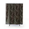 Gold Silver Ripples Shower Curtain – Liquid Chrome Pattern