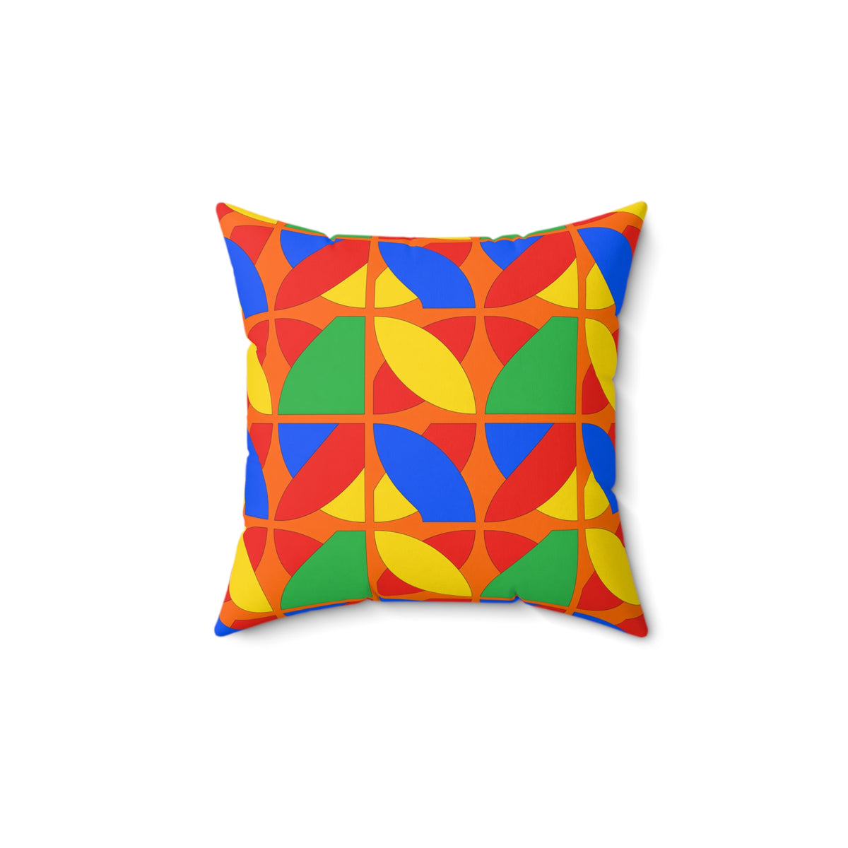 Cubist Arc Fragments Faux Suede Cushion – Cubist Abstract Pattern