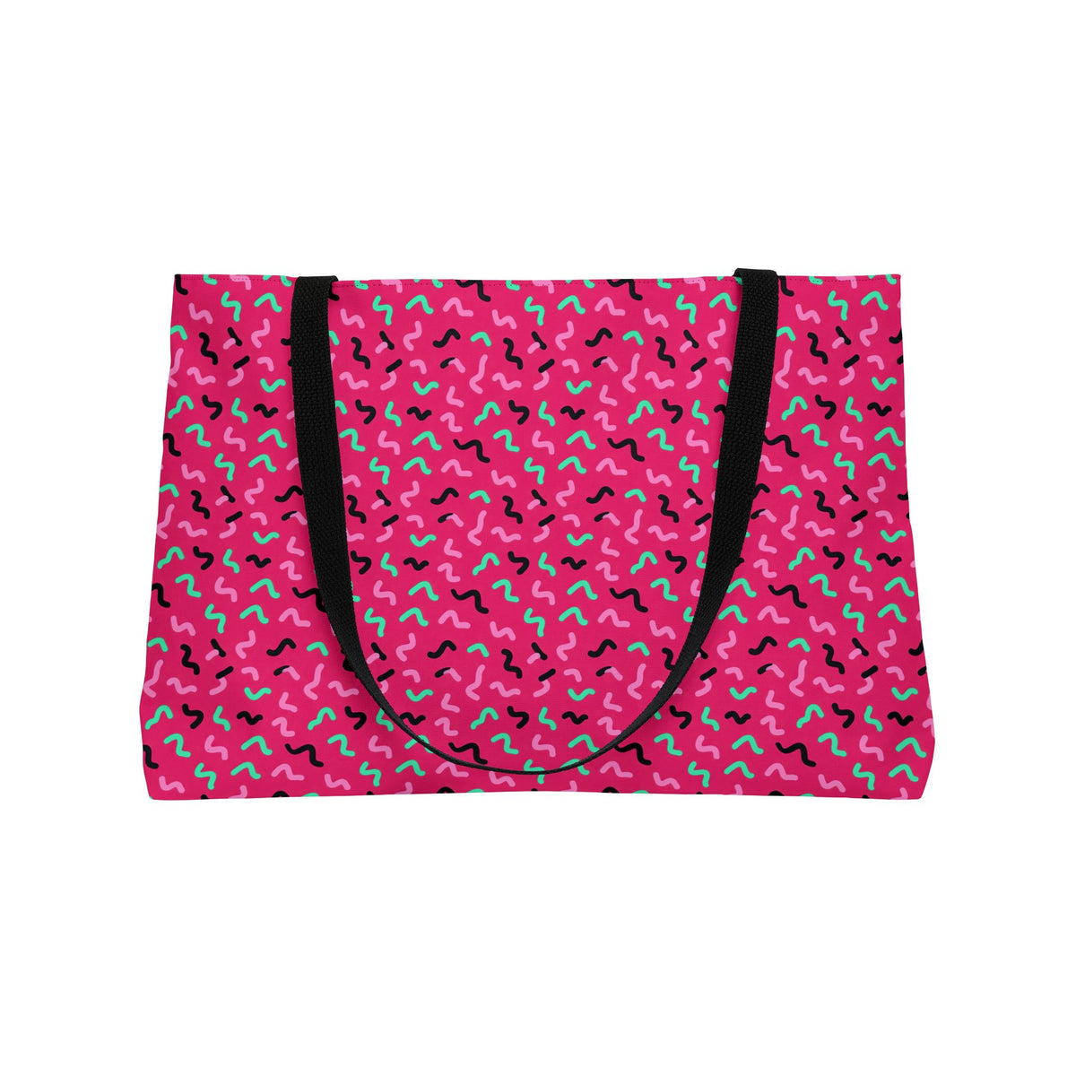 Squiggle Strokes Weekender Tote Bag – Candy Pop on Raspberry
