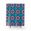 Giant Op-Art Jewel Rings Shower Curtain – Peacock Jewel