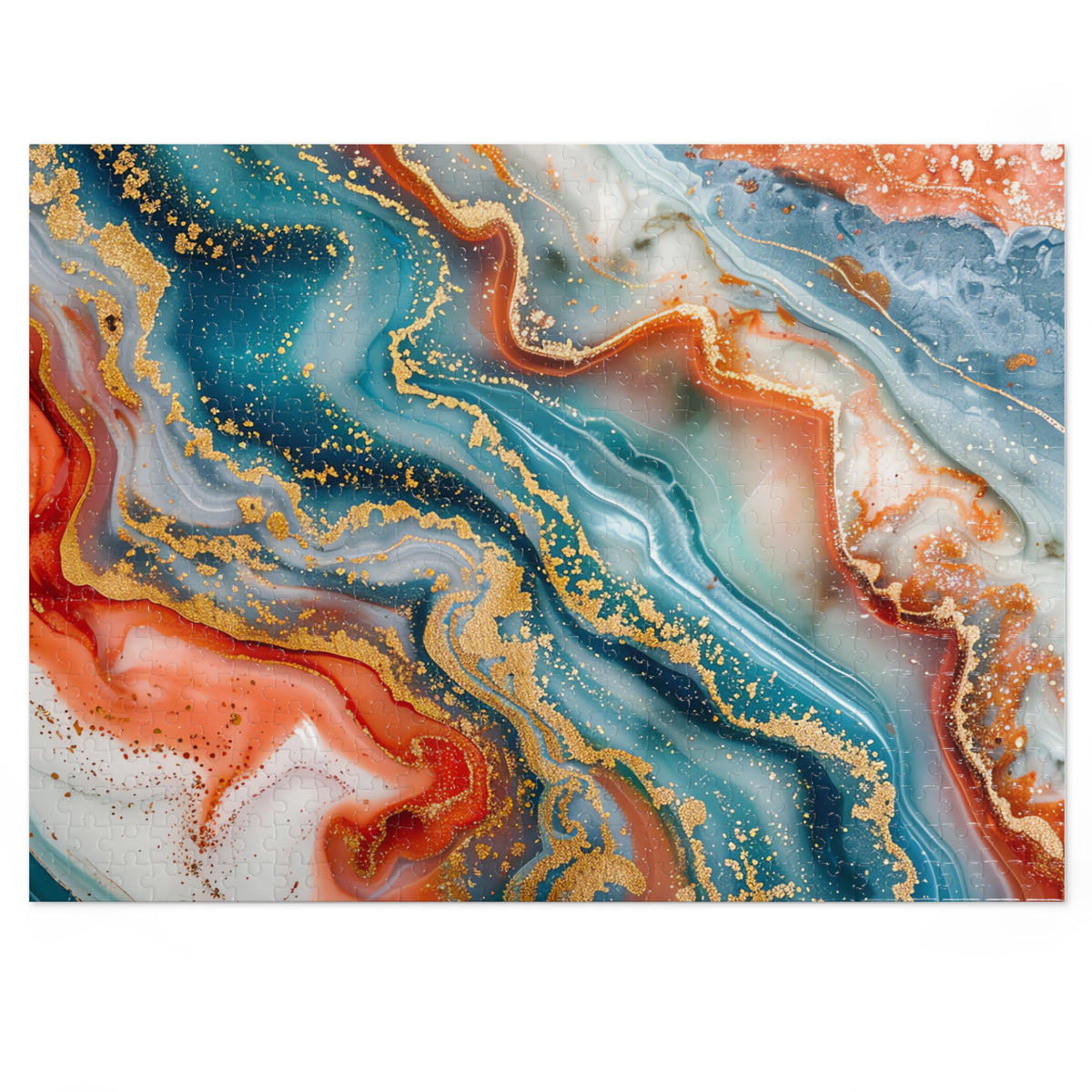 Molten Marble Jigsaw Puzzle with Tin – Marble Art