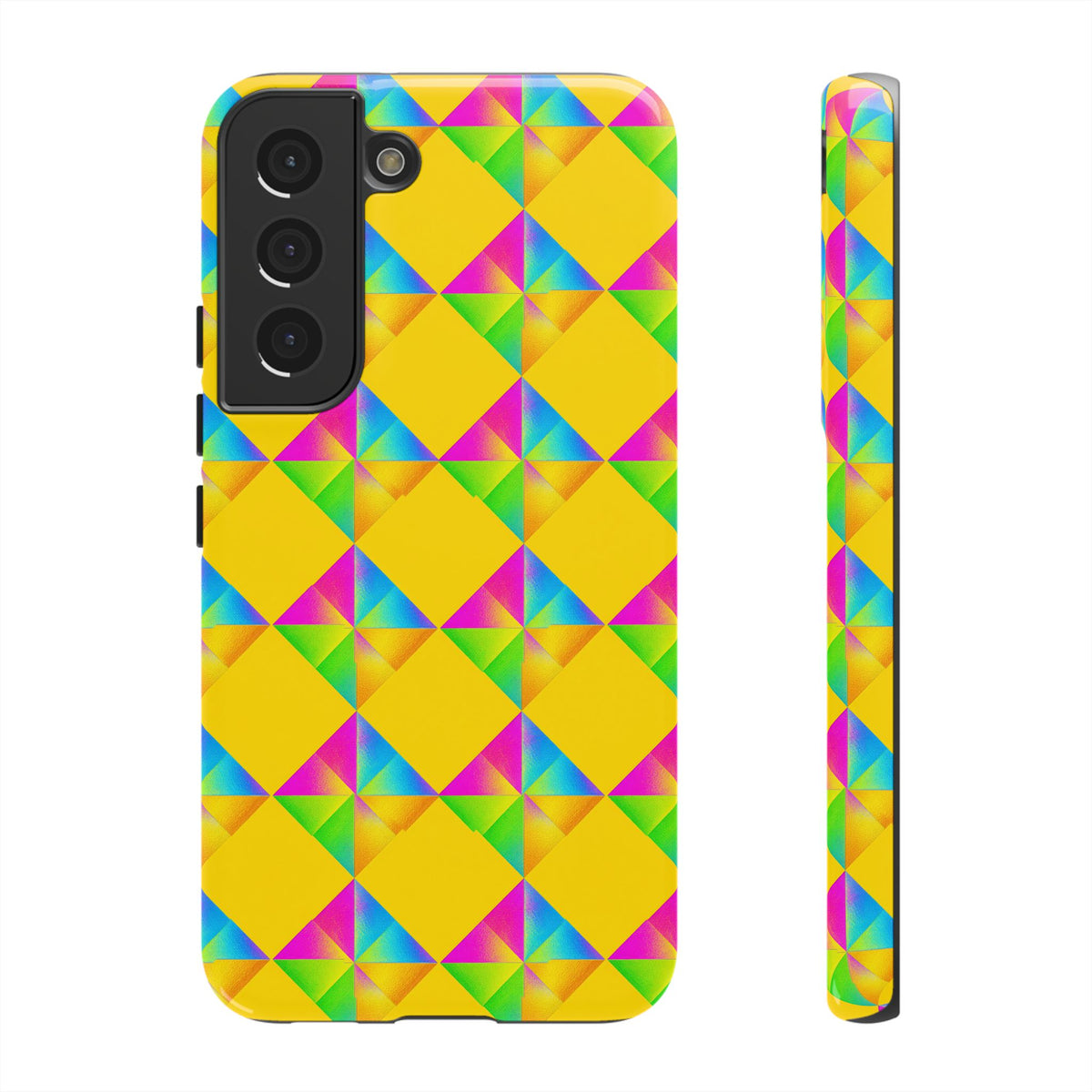 Iridescent Kite Quartet Tough Phone Case – Iridescent Geometric Pattern